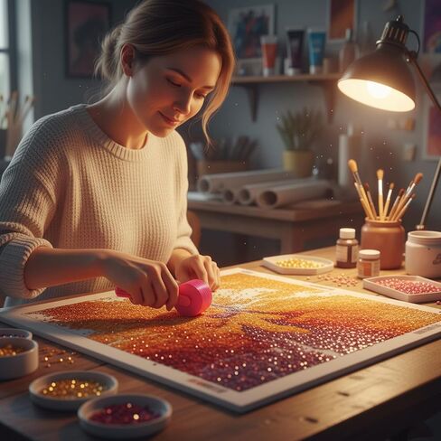 3 قطع أسطوانة فنية ماسية، أداة أسطوانة فنية ماسية، أداة أسطوانة طلاء ماسية، أسطوانة طلاء ماسية لاستكمال القماش الكبير، للمشروعات اليدوية اليدوية، أسطوانة يدوية سهلة الإمساك in Kuwait