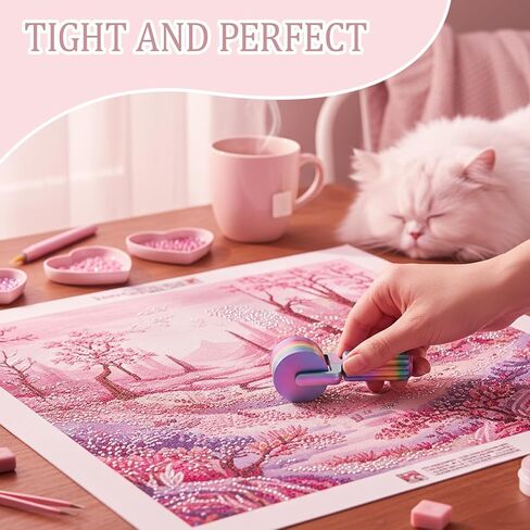 3 قطع أسطوانة فنية ماسية، أداة أسطوانة فنية ماسية، أداة أسطوانة طلاء ماسية، أسطوانة طلاء ماسية لاستكمال القماش الكبير، للمشروعات اليدوية اليدوية، أسطوانة يدوية سهلة الإمساك in Kuwait