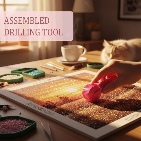 3 قطع أسطوانة فنية ماسية، أداة أسطوانة فنية ماسية، أداة أسطوانة طلاء ماسية، أسطوانة طلاء ماسية لاستكمال القماش الكبير، للمشروعات اليدوية اليدوية، أسطوانة يدوية سهلة الإمساك in Kuwait