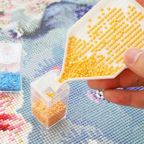 2 Pcs Large Diamond Painting Trays, 6.3" x 3.15" Bead Sorting Trays Organizer, DIY Art Craft Tool Accessories for Adults, White in Saudi Arabia