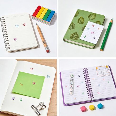 6 قطع من GLOBLELAND 6 أنماط مختلفة من طوابع التحبير الذاتي لتصنيف التعبيرات البلاستيكية مجموعة طوابع صغيرة للتعبير عن الرسم اليومي والحرف الفنية وحفلات أعياد الميلاد وجوائز الكرنفال in Kuwait