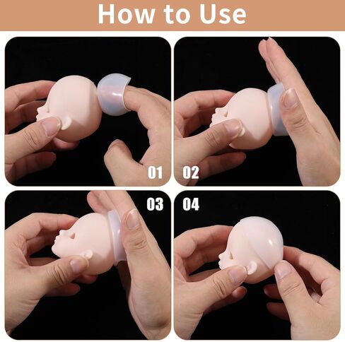 GLOBLELAND 6Pcs 6Sizes Doll Head Silicone Wig Cap BJD Doll Cover Non Slip High Elasticity Silicone Hair Wigs Cover for DIY Doll Making in Saudi Arabia