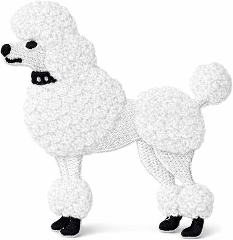 Poodle Iron On Patch – Embroidered Dog Patch with Cute and Elegant Design for Jackets, Backpacks, Jeans, Hats in Saudi Arabia