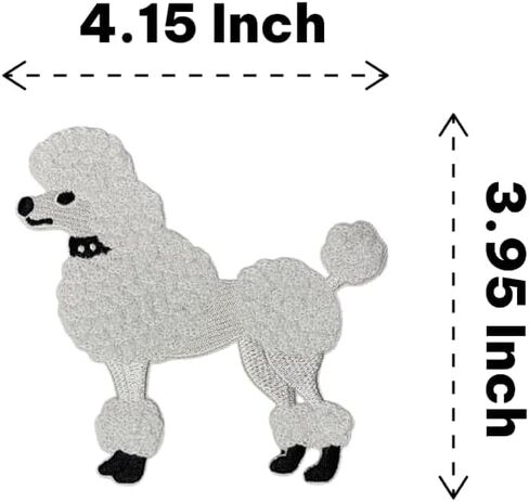 Poodle Iron On Patch – Embroidered Dog Patch with Cute and Elegant Design for Jackets, Backpacks, Jeans, Hats in Saudi Arabia