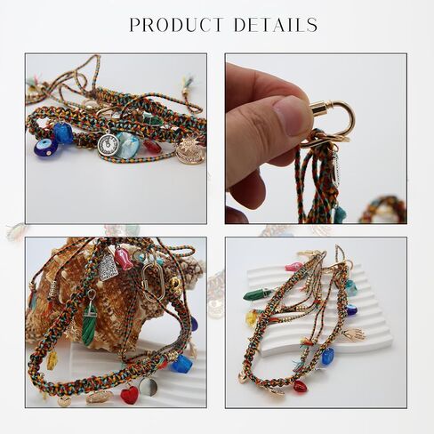 حقيبة سلسلة مفاتيح مضفرة من الحبال المطرزة الأنيقة تمثل حقائب اليد والمحافظ والإكسسوارات الزجاجية للنساء - هدية للذكرى السنوية وأعياد الميلاد والمناسبات الخاصة. in Kuwait