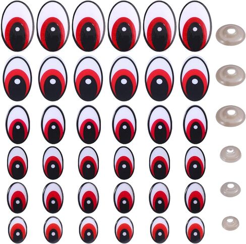 GLOBLELAND 140 Set 6 Sizes Black Eye Safety Craft Eyes Plastic Doll Craft Round Safety Eyes DIY Accessories with Spacer for DIY Doll Bear Puppet Plush Animal Making in Saudi Arabia