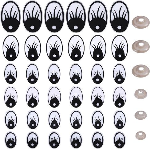 GLOBLELAND 140 Set 6 Sizes Black Eye Safety Craft Eyes Plastic Doll Craft Round Safety Eyes DIY Accessories with Spacer for DIY Doll Bear Puppet Plush Animal Making in Saudi Arabia