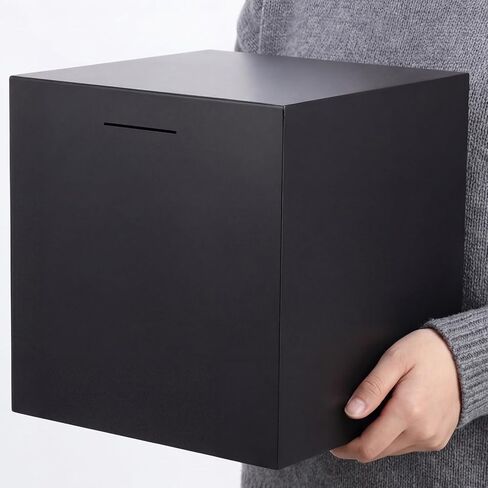 Large Piggy Bank for Adult 12 Inch Metal Big Piggy Bank XL Must Break to Open Money Saving Safe Box for Money Cash Coins(Black) in Saudi Arabia