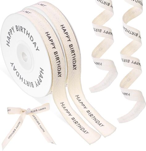 2 Pcs 20 Yards Ribest Cotton Custom Teacher Ribbon, You're The Best Cottons Ribbons Natural 5/8 Inch 100% Cotton Herringbone Twill Ribbon for Crafts Gift Wrapping Birthday Decorations in Saudi Arabia