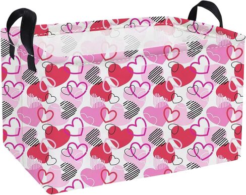 Essme Rectangular Animal Baskets,Pink Storage Basket with Handles for Girls Room Decor,Cute Storage Bin（Pink animal） in Saudi Arabia