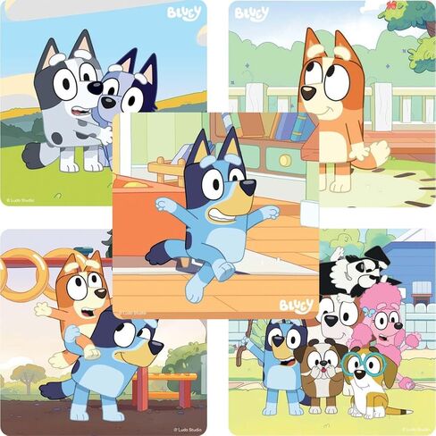 SmileMakers Bluey & Friends Stickers, 2.5 Inches, 100 Count, 5 Designs, Multicolor in Saudi Arabia