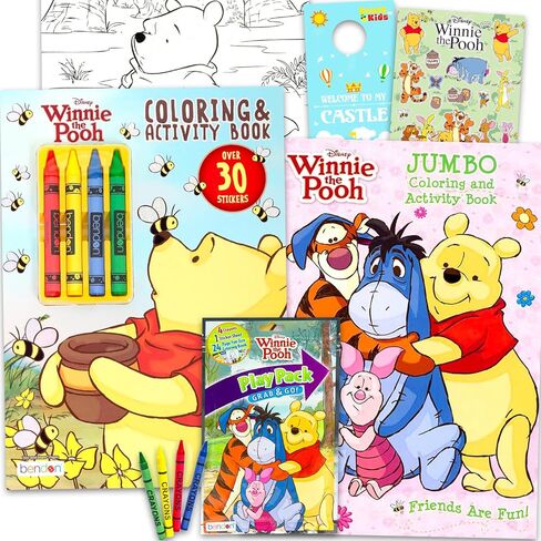 Winnie The Pooh Ultimate Coloring and Activity Book Set - Bundle for Kids with Activity Pages, Coloring, Stickers, More | Jumbo Winnie The Pooh Books for Boys, Girls 4-8, 3-5, 8-12 in Saudi Arabia