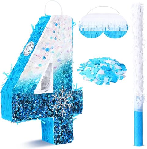 Soulchen Patriotic Leader Number 5 Piñata with Stick Blindfold Confetti Classic Comic Star Piñatas Inspirational Birthday Party Game Supply Decorations, 16.1 x 10.6 x 3 Inch in Saudi Arabia