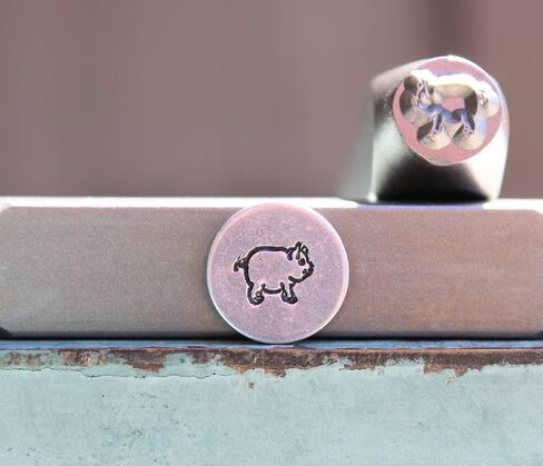 7mm Pig Metal Punch Design Stamp - Supply Guy - CH-530 in Saudi Arabia