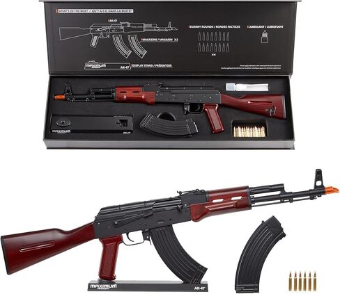 مجموعة نماذج AKM المصغرة من MASSIMO PRECISION بمقياس 1:1.67 - مجموعة نماذج معدنية مصبوبة بدون وظيفة إطلاق النار للبالغين والأطفال - هدية لعشاق النماذج وهواة جمع الزخارف (Wood-A) in Kuwait