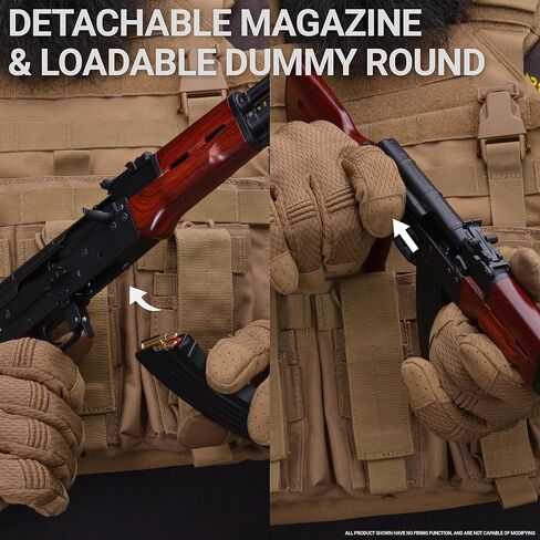 مجموعة نماذج AKM المصغرة من MASSIMO PRECISION بمقياس 1:1.67 - مجموعة نماذج معدنية مصبوبة بدون وظيفة إطلاق النار للبالغين والأطفال - هدية لعشاق النماذج وهواة جمع الزخارف (Wood-A) in Kuwait