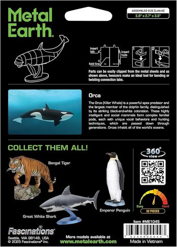 Metal Earth Orca 3D Metal Model Kit Fascinations in Saudi Arabia