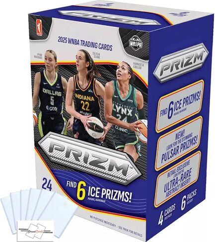 صندوق بريزم لكرة السلة للسيدات WNBA لعام 2025 مع 24 بطاقة تداول + 6 أدوات تحميل علوية ومغناطيس StreetCards! in Saudi Arabia