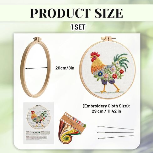 مجموعات التطريز للمبتدئين من ZCXETP، مجموعات التطريز للمبتدئين، مجموعة التطريز للمبتدئين، مجموعة الغرز المتقاطعة مناسبة لتعلم تقنيات التطريز الأساسية in Kuwait