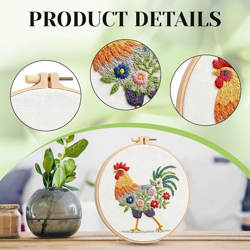 مجموعات التطريز للمبتدئين من ZCXETP، مجموعات التطريز للمبتدئين، مجموعة التطريز للمبتدئين، مجموعة الغرز المتقاطعة مناسبة لتعلم تقنيات التطريز الأساسية in Kuwait