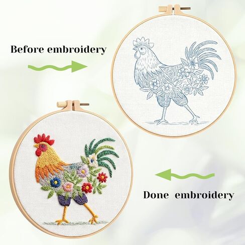 مجموعات التطريز للمبتدئين من ZCXETP، مجموعات التطريز للمبتدئين، مجموعة التطريز للمبتدئين، مجموعة الغرز المتقاطعة مناسبة لتعلم تقنيات التطريز الأساسية in Kuwait