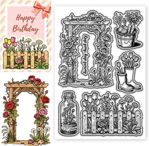 نخب نمط واضح طوابع السلع المخبوزة سيليكون ختم ختم DIY بها بنفسك سكرابوكينغ وبطاقة صنع ورقة كرافت ديكور 6.3 × 4.3 بوصة in Kuwait