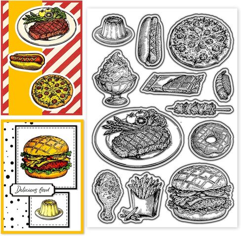 نخب نمط واضح طوابع السلع المخبوزة سيليكون ختم ختم DIY بها بنفسك سكرابوكينغ وبطاقة صنع ورقة كرافت ديكور 6.3 × 4.3 بوصة in Kuwait
