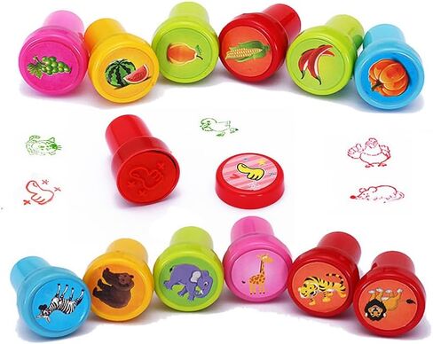 10 Pack Animal Stamp Set - Colorful Plastic Stamps for Scrapbooking & Card Making in Saudi Arabia