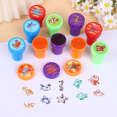 10 Pack Animal Stamp Set - Colorful Plastic Stamps for Scrapbooking & Card Making in Saudi Arabia