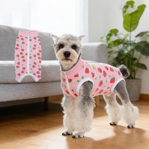 Dog Recovery Surgery Suit Female Spay for Small Medium Large Dogs Cats Pets All Breeds with Zipper,Body Surgical Suit Vest for Surgery Recovery Soft Stretch Apparel for Puppy in Saudi Arabia