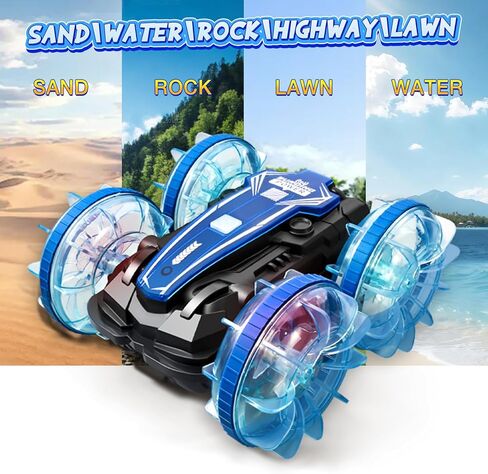 Amphibious Remote Control Car,Water Beach Pool Toy,2.5GHz 4WD 360° Rotation,Waterproof Gesture RC Stunt Car in Saudi Arabia