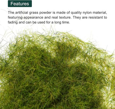 Static Grass, Nylon Artificial Grass Powder 5mm 2 x 30g Artificial Grass Fake Grass Tuft Model for Train Landscape Railway Sand Ground,Winter Green, Pack of 2 in Saudi Arabia