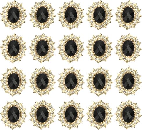 PATIKIL 20Pcs Rhinestone Buttons, Flatback Sew on Rhinestones with Metal Base Mirror Gems for Crafting Embellishments for Clothes Shoes Hats Bags, Glossy Pearl in Saudi Arabia