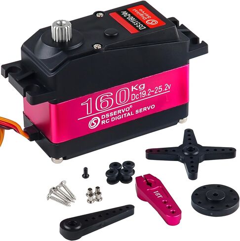 DS51160 160KG RC Servo Motor Waterproof Large High Torque Digital Servos Full Metal Gear 24V for RC Plane Quadcopter Helicopter Robotic Arm (180°) in Saudi Arabia