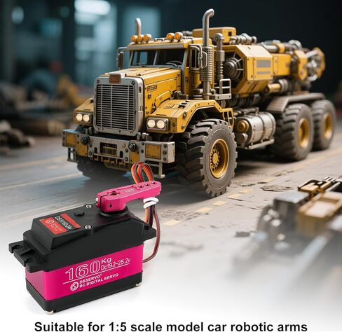 DS51160 160KG RC Servo Motor Waterproof Large High Torque Digital Servos Full Metal Gear 24V for RC Plane Quadcopter Helicopter Robotic Arm (180°) in Saudi Arabia