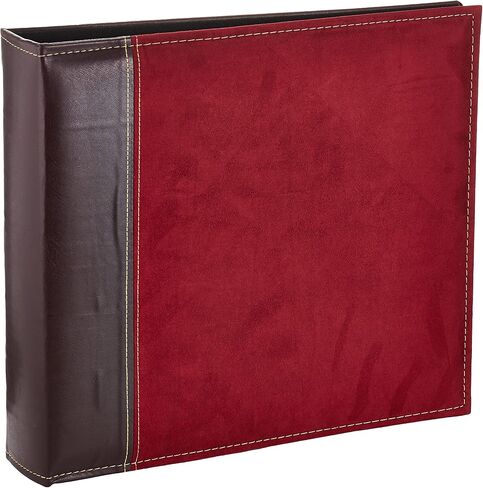Pioneer 12 Inch by 12 Inch 3-Ring Faux Suede Cover Scrapbook Binder, Burgundy in Saudi Arabia