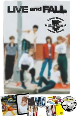 Xdinary Heroes LIVE and FALL 5th Mini Album [LIVE Ver.] CD + Photobook + 2 Photocard + Trading Card (Night before the end) in Saudi Arabia