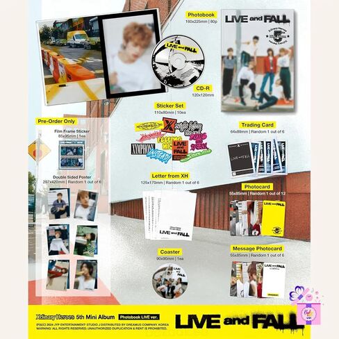 Xdinary Heroes LIVE and FALL 5th Mini Album [LIVE Ver.] CD + Photobook + 2 Photocard + Trading Card (Night before the end) in Saudi Arabia