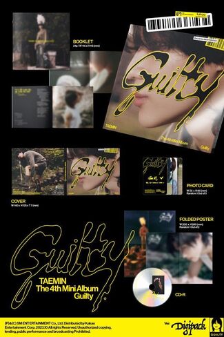 ألبوم TAEMIN Guilty الرابع المصغر [إصدار Digipack] قرص مضغوط + كتيب + بطاقة صور + ملصق مطوي (SHINee) in Saudi Arabia