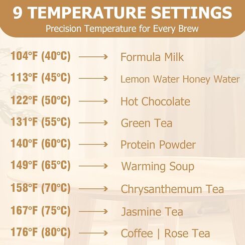 غلاية كهربائية للسفر سعة 800 مل غلاية محمولة مع إيقاف تلقائي و9 تحكم في درجة الحرارة للمياه الساخنة/الشاي/القهوة، غلاية مياه من الفولاذ المقاوم للصدأ 304 in Kuwait