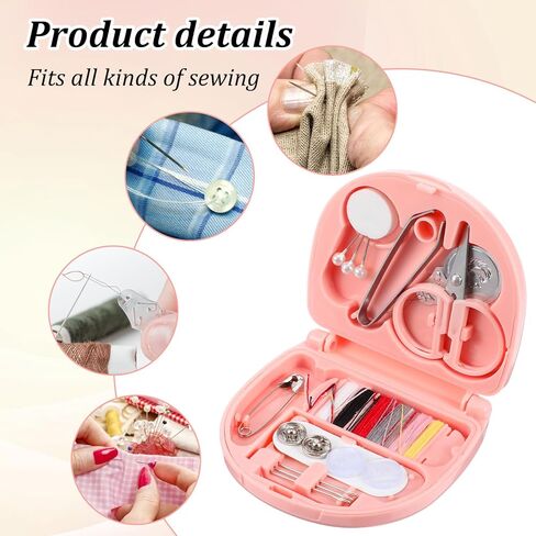 JIEYAO 50 Pcs Mini Travel Sewing Kits, Portable Small Emergency Sewing Repair Supplies with Needles Thread Scissor Buttons for Clothes Repair Home Travel Essentials in Saudi Arabia