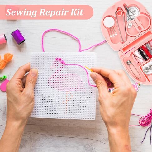 JIEYAO 50 Pcs Mini Travel Sewing Kits, Portable Small Emergency Sewing Repair Supplies with Needles Thread Scissor Buttons for Clothes Repair Home Travel Essentials in Saudi Arabia