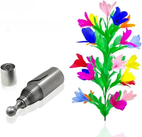 ZQION Vanishing Cane to Flower (21 Flowers) Magic Tricks Metal Vanishing Cane Stage Flower Comedy Magic Props Classic Magic Illsuions Magician Gimmicks (Silver Wand with Flower) in Saudi Arabia