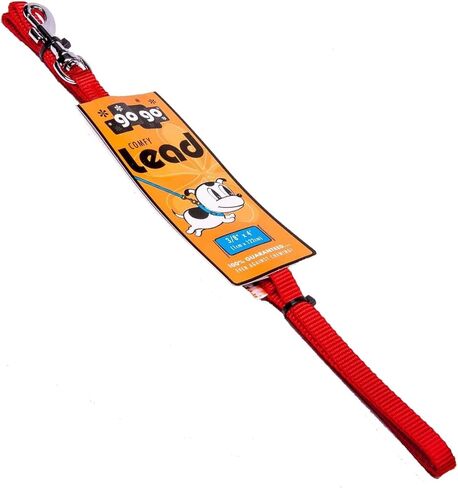 مقود الكلاب من النايلون المريح بعرض 3/8 بوصة من GOGO Pet Products، بطول 4 أقدام، أحمر in Kuwait