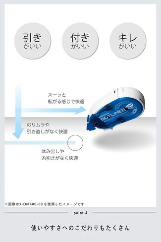 KOKUYO Glue Tape Set for Scrapbooking, 52.5 ft x 0.33 in Double Sided Tape Roller and Extra Refill for Crafts, Blue Dot Pattern Tape Runner, Adhesive Scrapbook Supplies. Japan Import in Saudi Arabia