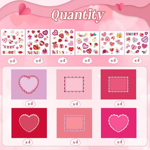SULOLI Valentine's Day Picture Frame Craft Kits, 24 Pack Valentine DIY Photo Frame Crafts Art Kit for Valentine's Day Classroom Activities Home Decoration in Saudi Arabia