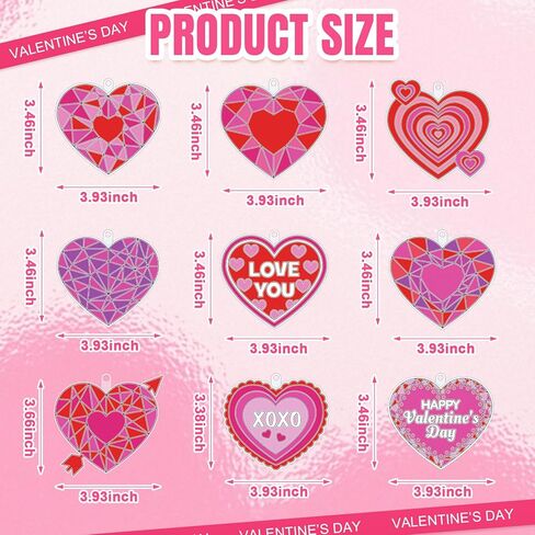 36 مجموعة من Blosssound لعيد الحب، مجموعة أدوات حرفية لعيد الحب، زينة لأشعة الشمس على شكل قلب، DIY أحبك، فن طلاء النوافذ، حفلات عيد الحب، صائدات الشمس لحفلات عيد الحب، مشروع فني للفصول الدراسية، هدية مفضلة in Kuwait