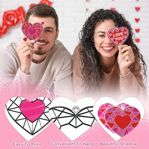 36 مجموعة من Blosssound لعيد الحب، مجموعة أدوات حرفية لعيد الحب، زينة لأشعة الشمس على شكل قلب، DIY أحبك، فن طلاء النوافذ، حفلات عيد الحب، صائدات الشمس لحفلات عيد الحب، مشروع فني للفصول الدراسية، هدية مفضلة in Kuwait