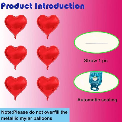 50 Pcs Red Heart Balloon 20 Pcs 10 inch Foil Balloon 30 Pcs 5 inch Mini Balloon for Wedding Bridal Shower Anniversary Valentines Day Engagement Marriage Party Decorations Supplies in Saudi Arabia