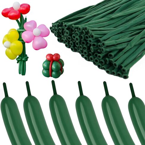 Clear 260 Balloons 100Pcs, Long Balloons for Tying Balloon Arches, Thick Latex Long Skinny Twisting Balloons for Animals, Wedding & Party Decorations in Saudi Arabia